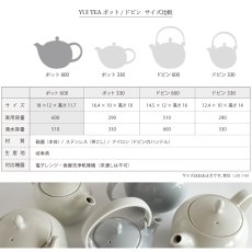 画像9: 【SALIU】Yui tea　ティーポット　600ml　お茶をもっと自由に楽しむ　急須　アッシュホワイト　クリアグレー　エバーグリーン　 (9)