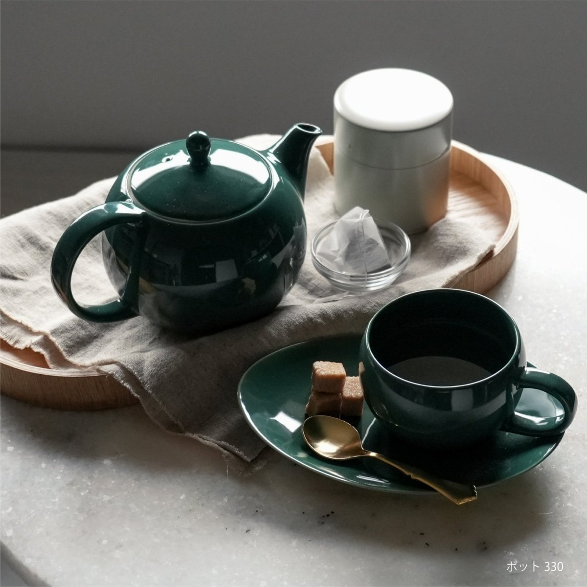 画像15: 【SALIU】Yui tea　ティーポット　330ml　お茶をもっと自由に楽しむ　急須　アッシュホワイト　クリアグレー　エバーグリーン　 (15)