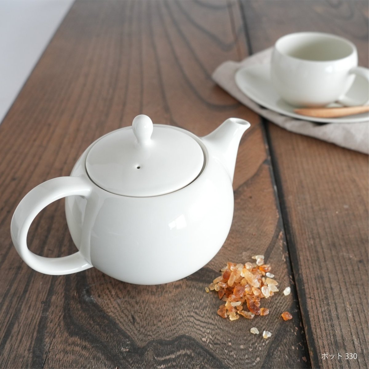 画像13: 【SALIU】Yui tea　ティーポット　330ml　お茶をもっと自由に楽しむ　急須　アッシュホワイト　クリアグレー　エバーグリーン　 (13)