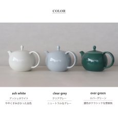 画像7: 【SALIU】Yui tea　ティーポット　600ml　お茶をもっと自由に楽しむ　急須　アッシュホワイト　クリアグレー　エバーグリーン　 (7)