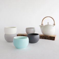 画像10: 【SALIU】結　YUI　カップ小　白　灰　浅葱　墨　130ml 　美濃焼　湯のみ　日本製　 (10)