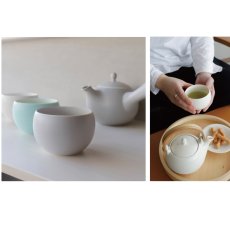 画像7: 【SALIU】結　YUI　カップ小　白　灰　浅葱　墨　130ml 　美濃焼　湯のみ　日本製　 (7)