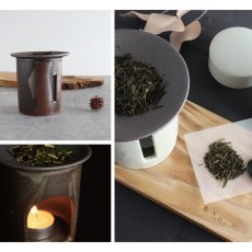 画像6: 【SALIU】茶香炉 さのか  薫るギフトセット 茶缶 緑茶 お茶 アロマ　癒し　フレグランス　香炉　美濃焼　美濃白川茶　株式会社ロロ　陶器　 (6)