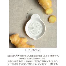 画像4: 【SHIKIKA】しょうがおろし 暮らしの小道具  グレイター　 擦りおろし 薬味 生姜 磁器 美濃焼  SALIU (4)