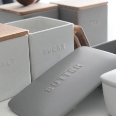 画像17: 【SALIU KITCHEN】キャニスター 　SK00 　マットな質感　日本製　磁器　シンプル　（SUGAR　SALT　TEA　COFFEE）ホワイト　グレイ　サリウキッチン (17)
