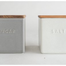 画像16: 【SALIU KITCHEN】キャニスター 　SK00 　マットな質感　日本製　磁器　シンプル　（SUGAR　SALT　TEA　COFFEE）ホワイト　グレイ　サリウキッチン (16)