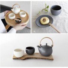 画像5: 【SALIU】結 YUI 土瓶 急須　330ml　カップ小　茶敷き　ギフト 5点Set (急須・湯呑みx2・茶敷x2)　 急須セット　お茶の時間 　 美濃焼　湯呑み＆急須セット (5)