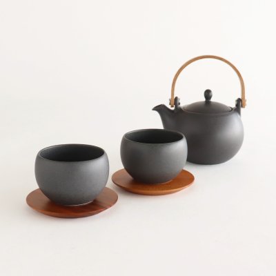 画像3: 【SALIU】結 YUI 土瓶 急須　330ml　カップ小　茶敷き　ギフト 5点Set (急須・湯呑みx2・茶敷x2)　 急須セット　お茶の時間 　 美濃焼　湯呑み＆急須セット