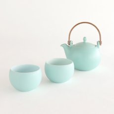 画像15: 【メッセージ 印字サービス】【SALIU】結 YUI 土瓶 急須　330ml　カップ小　ギフト 3点Set　 急須セット　お茶の時間 　 美濃焼　湯呑み＆急須セット (15)