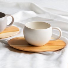 画像6: 【SALIU】結 YUI 山桜オーバル プレート　木製ソーサー　茶托　紅茶のための茶器 (6)