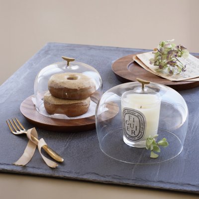 画像2: 【shesay】アカシアウッド　ケーキスタンド 　木製　高台　スタンドトレイ　( S φ 17cm / L φ21cm )