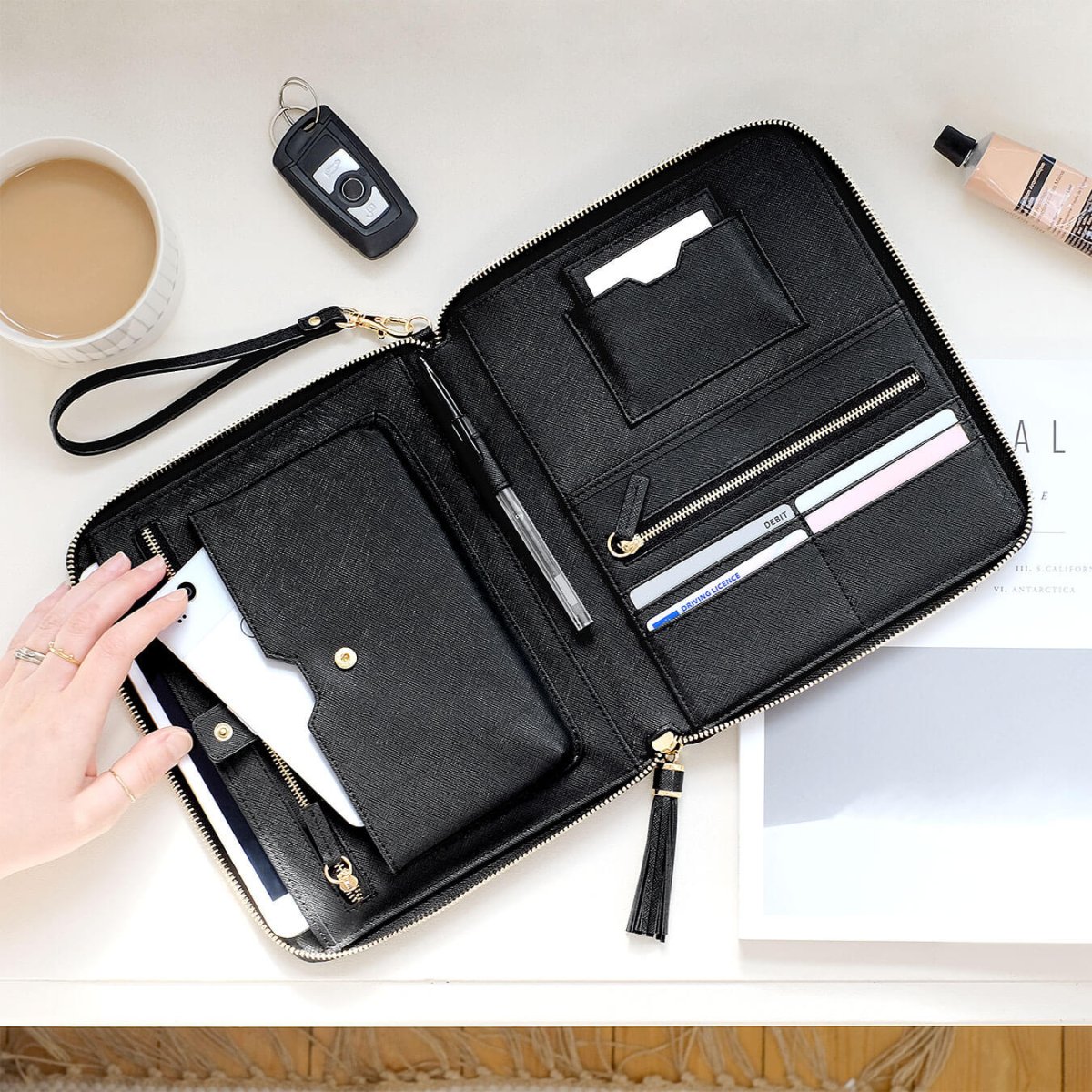 画像14: 【STACKERS】クラッチバッグ　ブラック　Black　アクセサリーケース　イギリス　ロンドン　スタッカーズ (14)