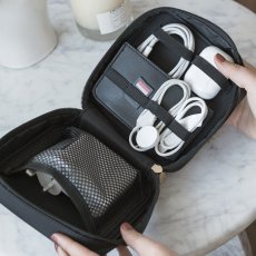 画像11: 【STACKERS】ナイロンケーブル収納バッグ　Nylon Square Cable Tidy　Black　ブラック　スタッカーズ　イギリス　ロンドン (11)