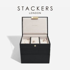 画像1: 【STACKERS】ミニ ジュエリーボックス 選べる 3set 3個セット ブラック BLACK Mini スタッカーズ (1)