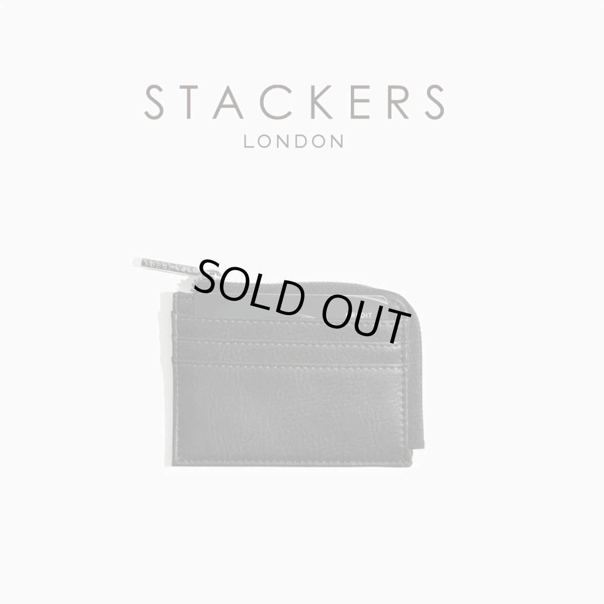 画像1: 【STACKERS】IDケース　カードホルダー　ブラック　Black Zipped Card Holder (1)