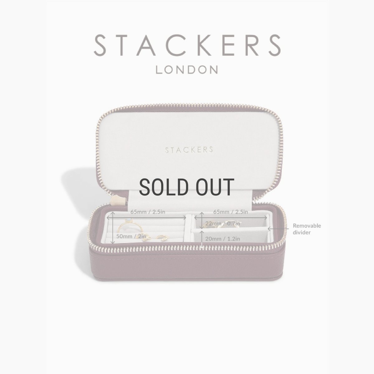 画像11: 【STACKERS】トラベル ジュエリーボックス M  Travel M バーガンディー　Burgandy　トラベルM スタッカーズ  ロンドン　UK (11)