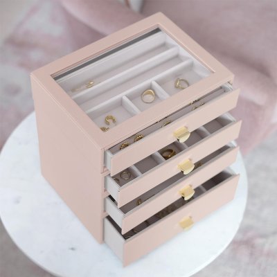 画像2: 【STACKERS】クラシック ドロワージュエリーボックス 選べる4個セット ブラッシュピンク BlushPink 引き出し ガラス スタッカーズ ロンドン イギリス