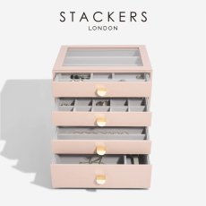 画像1: 【STACKERS】クラシック ドロワージュエリーボックス 選べる4個セット ブラッシュピンク BlushPink 引き出し ガラス スタッカーズ ロンドン イギリス (1)