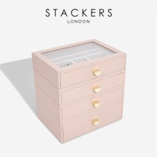 画像2: 【STACKERS】クラシック ドロワージュエリーボックス 選べる4個セット ブラッシュピンク BlushPink 引き出し ガラス スタッカーズ ロンドン イギリス (2)