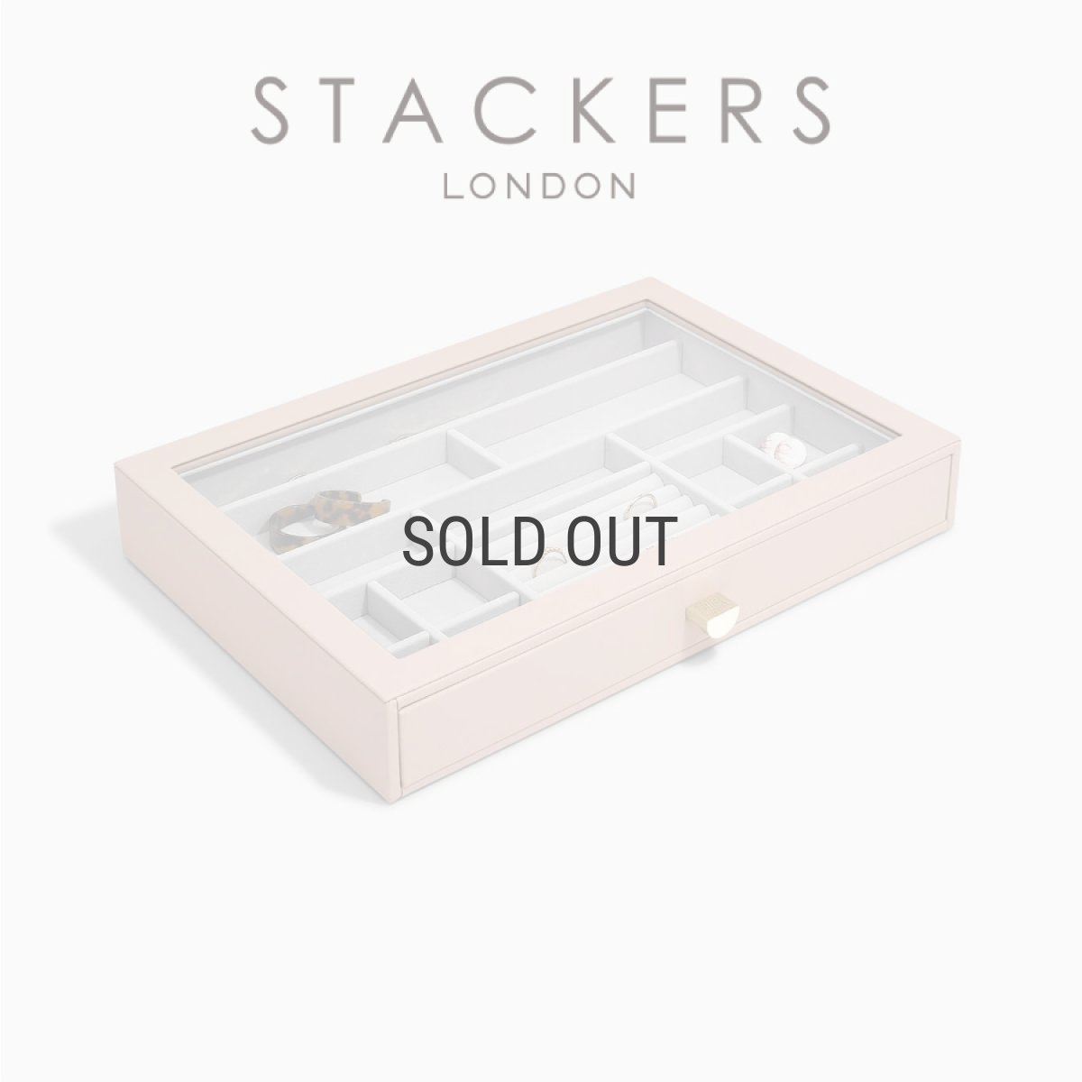 画像2: 【STACKERS】スーパーサイズ　ドロワー　グラス　リッド  （ガラス天窓）Glass Lid　ジュエリーケース  ブラッシュピンク Blush Pink スタッカーズ (2)