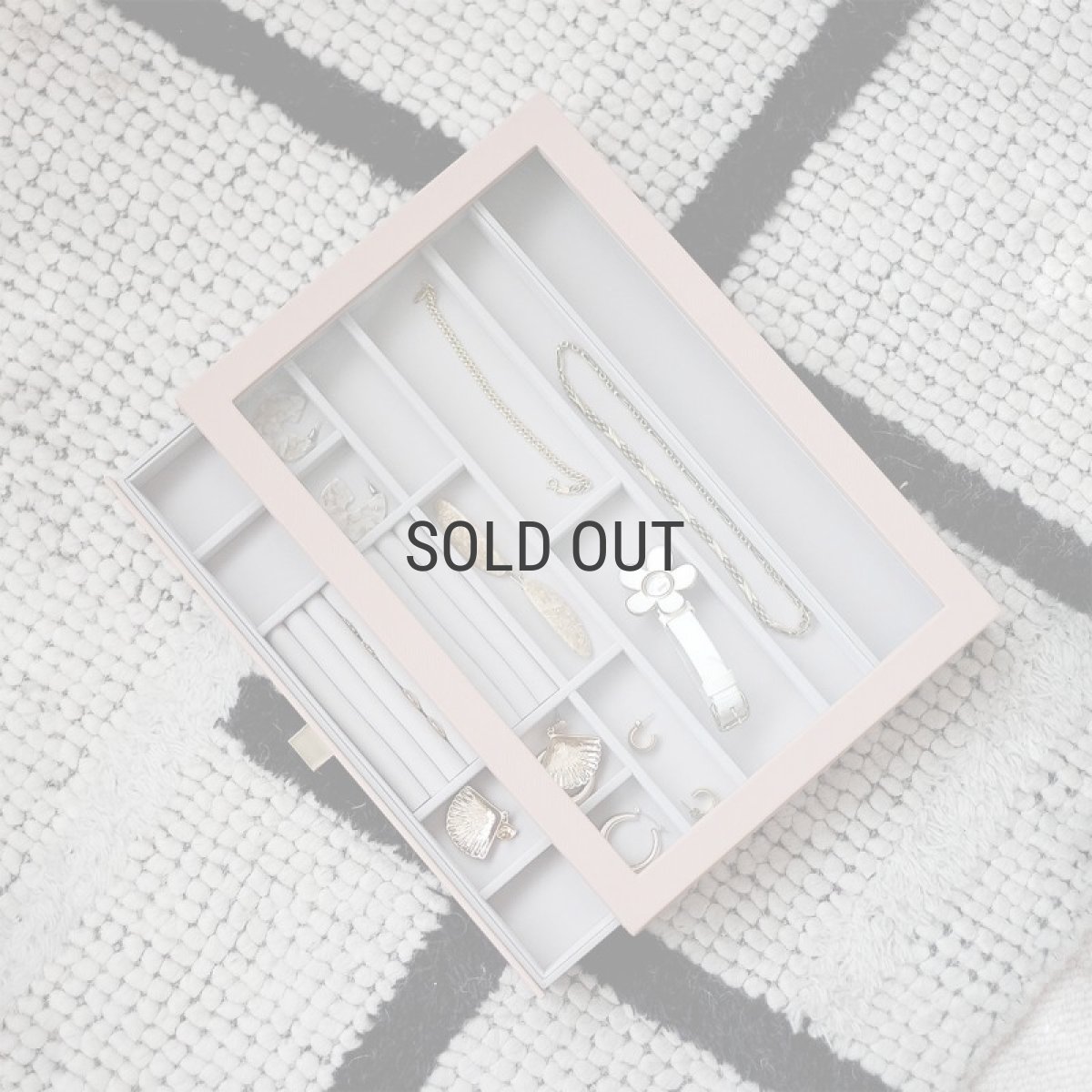 画像3: 【STACKERS】スーパーサイズ　ドロワー　グラス　リッド  （ガラス天窓）Glass Lid　ジュエリーケース  ブラッシュピンク Blush Pink スタッカーズ (3)