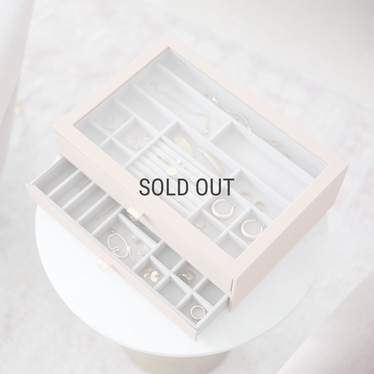 画像5: 【STACKERS】スーパーサイズ　ドロワー　グラス　リッド  （ガラス天窓）Glass Lid　ジュエリーケース  ブラッシュピンク Blush Pink スタッカーズ (5)