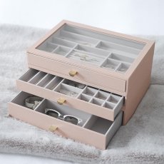 画像6: 【STACKERS】スーパーサイズ　ドロワー　グラス　リッド Glass Lid　ジュエリーケース  ブラッシュピンク Blush Pink スタッカーズ (6)