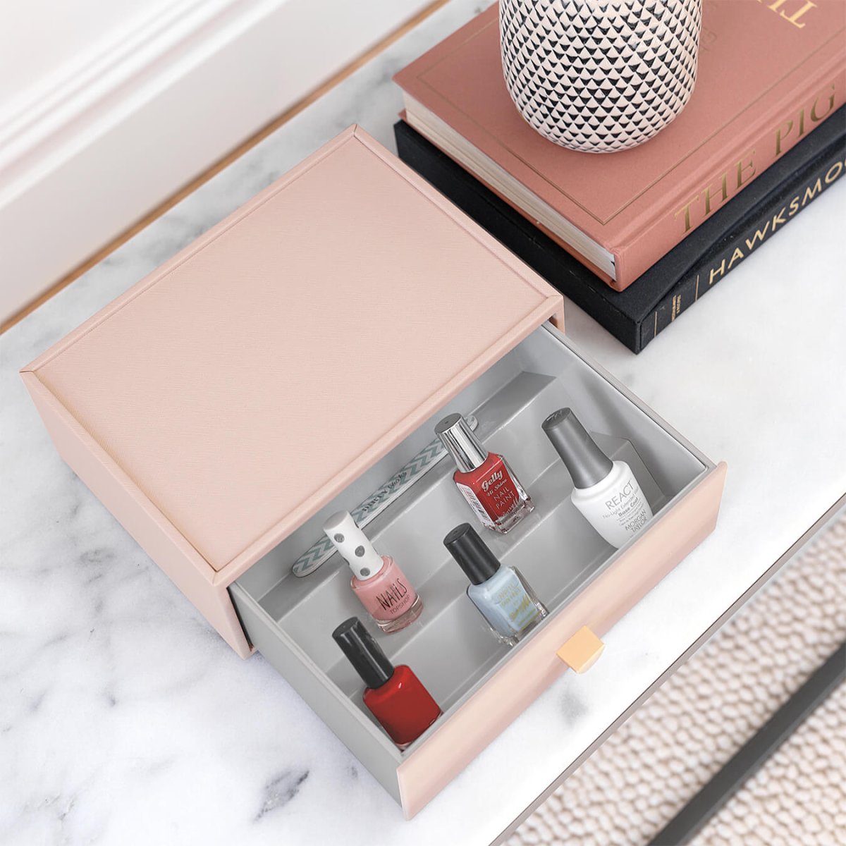画像3: 【STACKERS】Classic Nail Polish Drawer クラシック ネイルケア ドロワー マニキュア コスメ ブラッシュ ピンク Blush Pink  ドロワー 引き出し スタッカーズ (3)