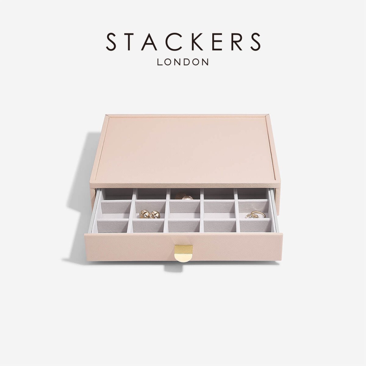 画像1: 【STACKERS】クラシック　ドロワー　ジュエリーケース 20sec  ブラッシュ　ピンク　Blush Pink 引き出し　スタッカーズ (1)