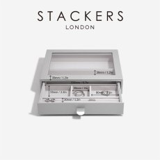 画像3: 【STACKERS】クラシック　ドロワー ジュエリーケース  リッド　Lid  ペブル　グレー　Grey　天窓　引き出し　スタッカーズ (3)
