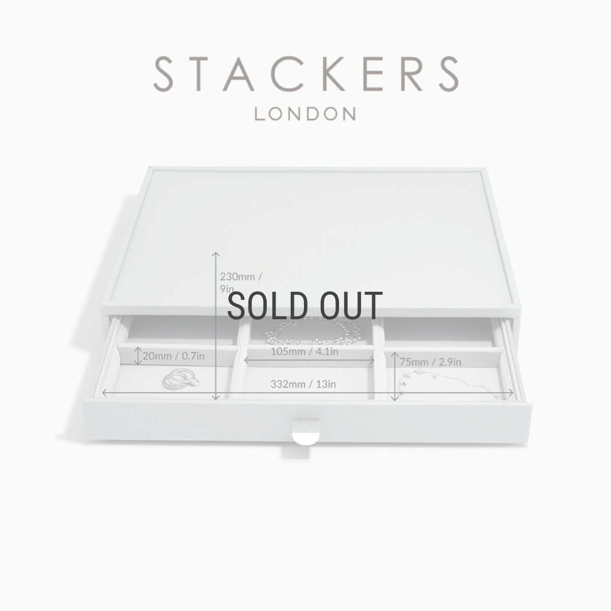 画像3: 【STACKERS】スーパーサイズ　ドロワー ジュエリーケース 9sec ペブルグレー Pebble Grey ジュエリーボックス　スタッカーズ　ロンドン UK (3)