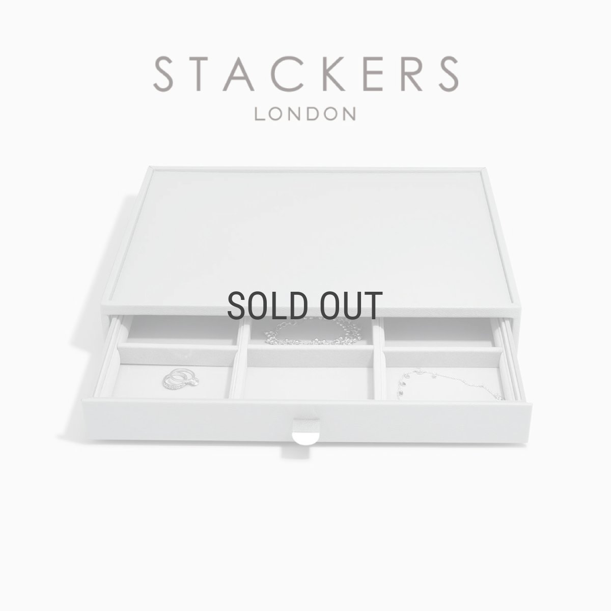 画像1: 【STACKERS】スーパーサイズ　ドロワー ジュエリーケース 9sec ペブルグレー Pebble Grey ジュエリーボックス　スタッカーズ　ロンドン UK (1)