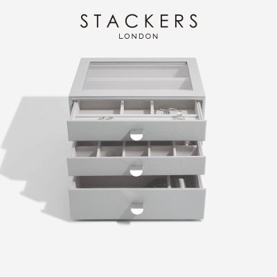 画像3: 【STACKERS】クラシック ドロワージュエリーボックス 選べる3個セット ペブルグレー PebbleGray
