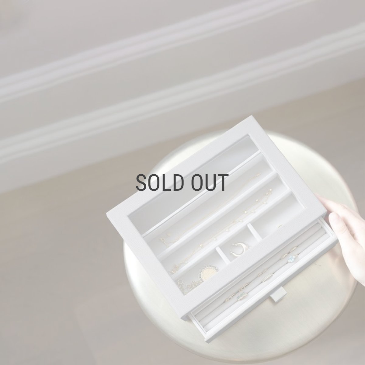 画像2: 【STACKERS】クラシック　ドロワー ジュエリーケース  リッド　Lid  ペブル　グレー　Grey　天窓　引き出し　スタッカーズ (2)