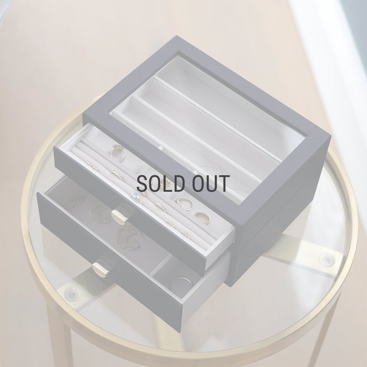 画像12: 【STACKERS】クラシック ドロワージュエリーボックス 選べる2個セット ネイビーペブル　Navy Pebble 引き出し ガラス スタッカーズ ロンドン イギリス (12)