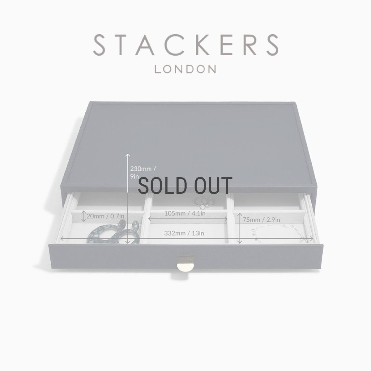 画像11: 【STACKERS】スーパーサイズ　ドロワー ジュエリーケース  9sec　ネイビーペブル　Navy Pebble  スタッカーズ (11)