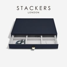 画像1: 【STACKERS】スーパーサイズ　ドロワー ジュエリーケース  9sec　ネイビーペブル　Navy Pebble  スタッカーズ (1)