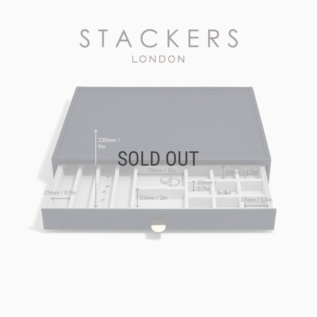 画像11: 【STACKERS】スーパーサイズ　ドロワー　オールインワン　ALL IN ONE　ジュエリーケース ネイビー ペブル Navy　Pebble スタッカーズ (11)