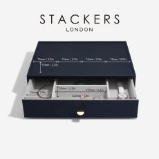 画像11: 【STACKERS】スーパーサイズ　ドロワー　ディープアクセサリー Deep Accessory　ジュエリーケース 　ネイビーペブル　Navy Pebble  スタッカーズ (11)