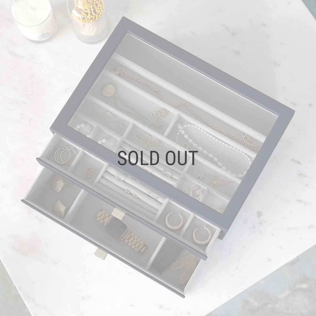 画像13: 【STACKERS】スーパーサイズ　ドロワー　ディープアクセサリー Deep Accessory　ジュエリーケース 　ネイビーペブル　Navy Pebble  スタッカーズ (13)