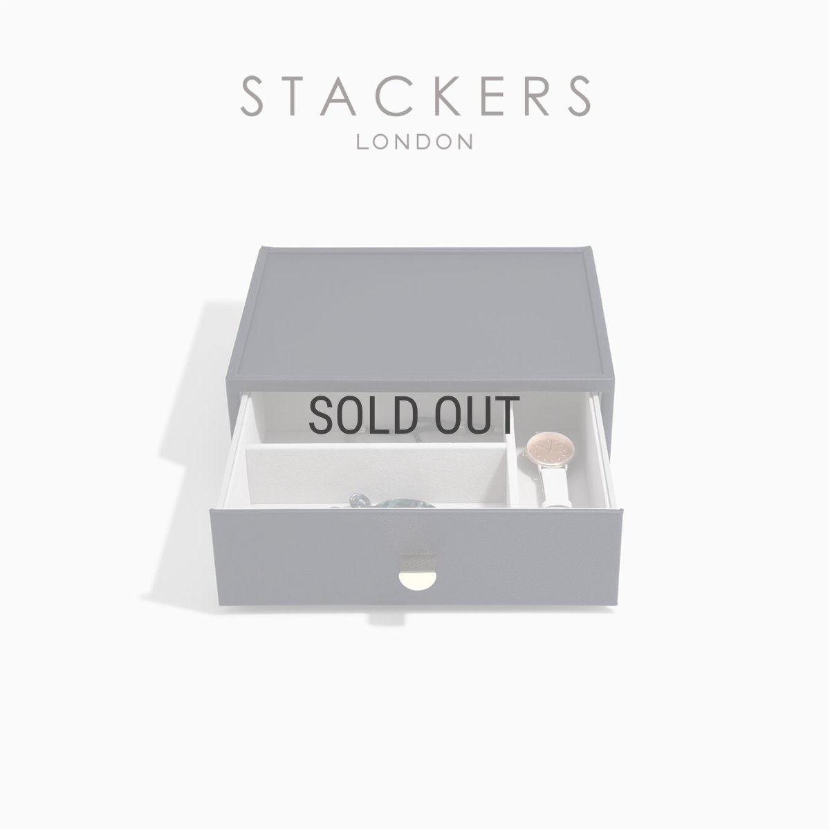 画像1: 【STACKERS】クラシック　ドロワー　ジュエリーケース ３sec  ディープ ネイビーペブル　Navy Pebble 引き出し　スタッカーズ (1)