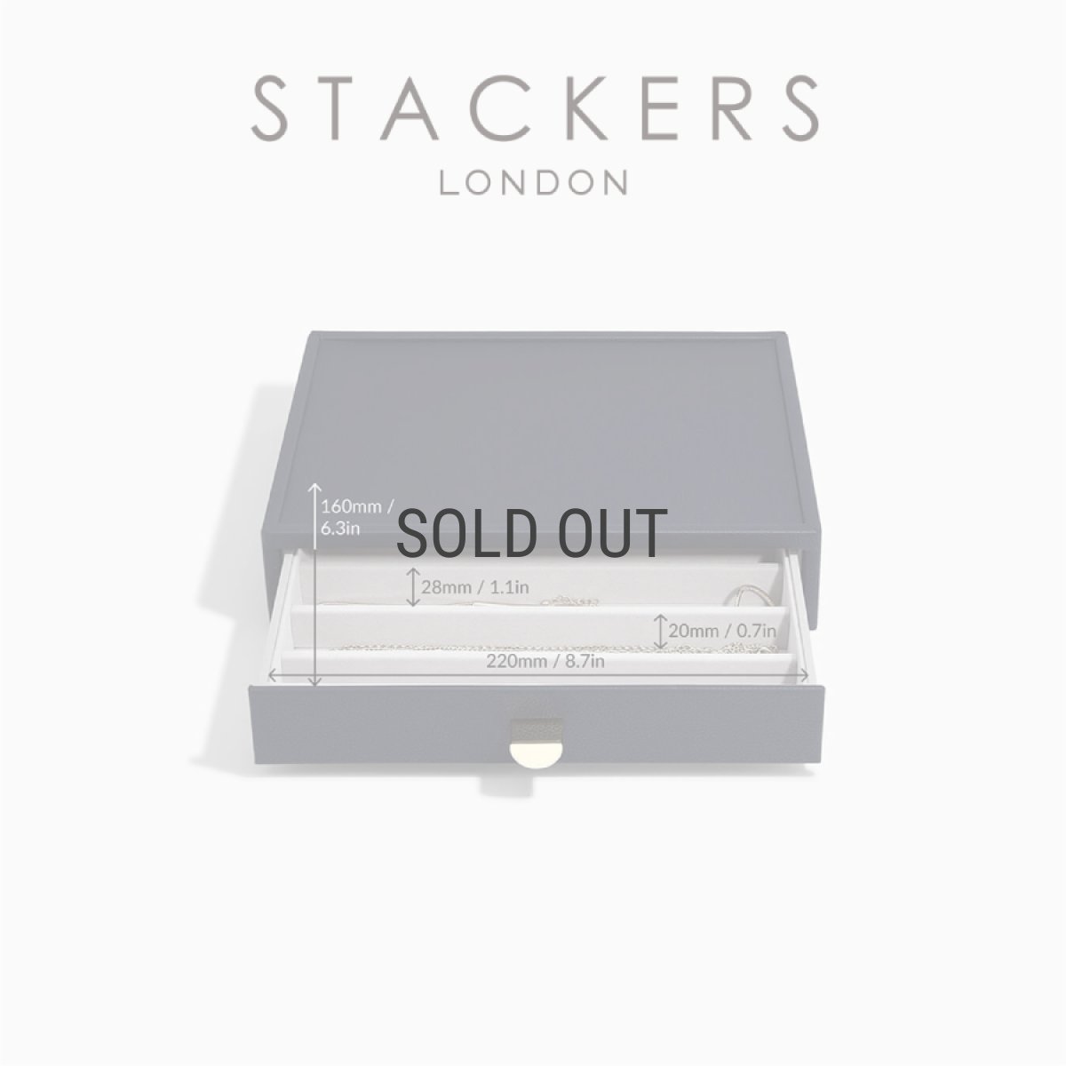 画像3: 【STACKERS】クラシック　ドロワー ジュエリーケース 5sec  ネイビー ペブル　Navy Pebble   引き出し　スタッカーズ (3)