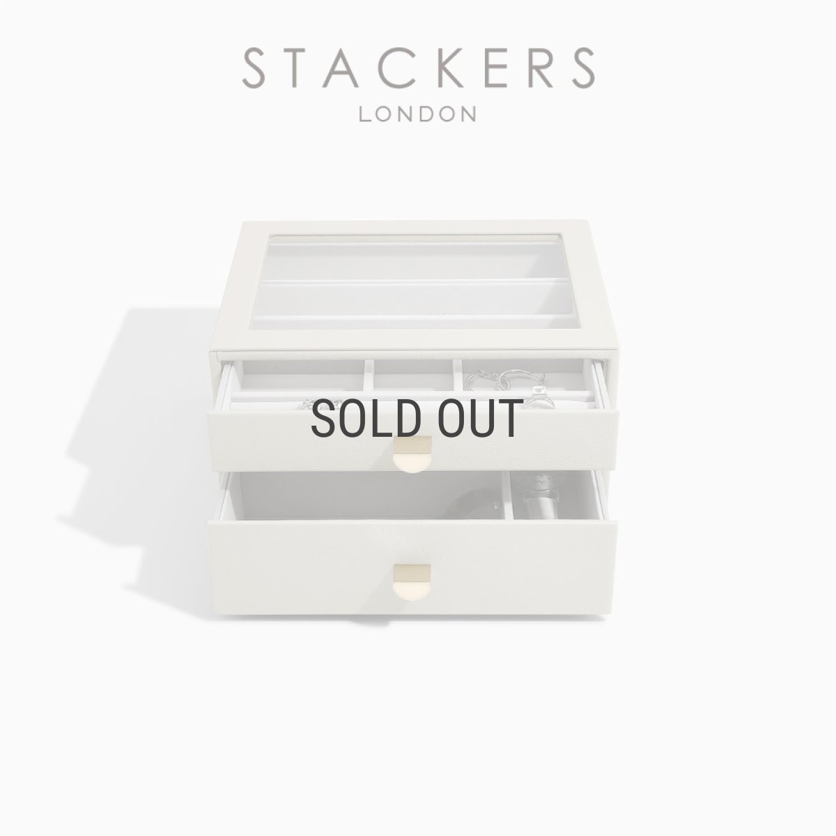 画像1: 【STACKERS】クラシック ドロワージュエリーボックス 選べる2個セット オートミール Oatmeal 引き出し ガラス スタッカーズ ロンドン イギリス (1)