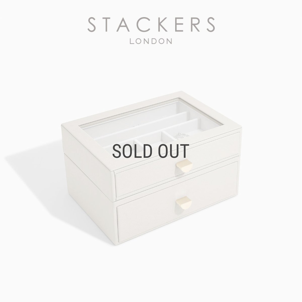 画像2: 【STACKERS】クラシック ドロワージュエリーボックス 選べる2個セット オートミール Oatmeal 引き出し ガラス スタッカーズ ロンドン イギリス (2)