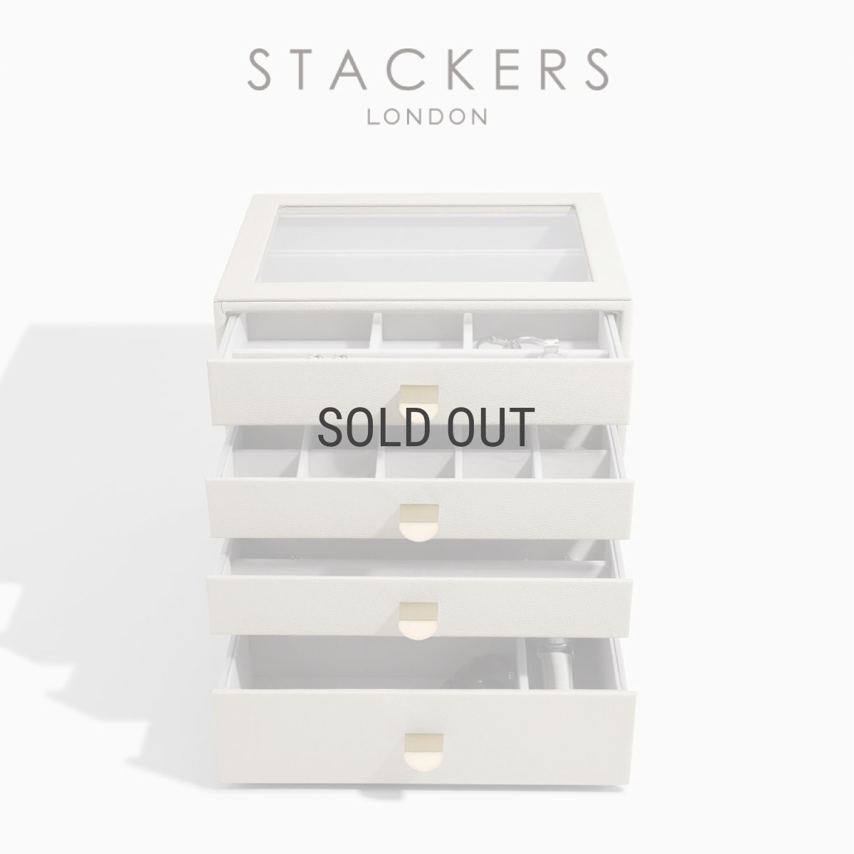 画像1: 【STACKERS】クラシック ドロワージュエリーボックス 選べる4個セット オートミール Oatmeal 引き出し ガラス スタッカーズ ロンドン イギリス (1)