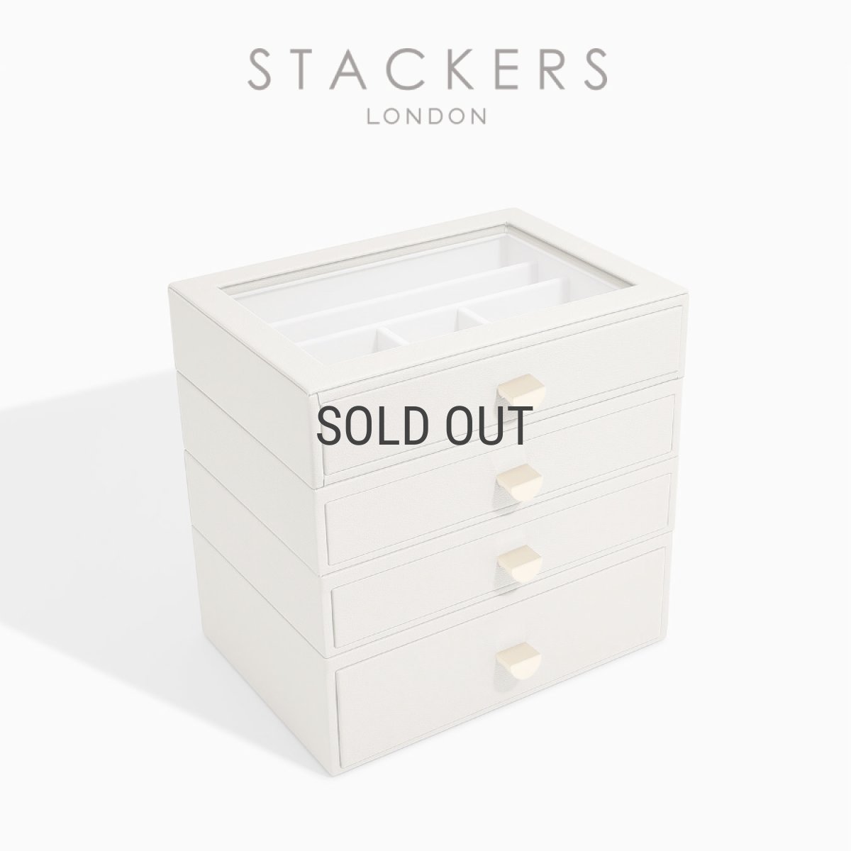 画像2: 【STACKERS】クラシック ドロワージュエリーボックス 選べる4個セット オートミール Oatmeal 引き出し ガラス スタッカーズ ロンドン イギリス (2)