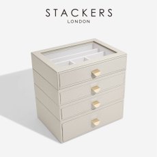 画像2: 【STACKERS】クラシック ドロワージュエリーボックス 選べる4個セット オートミール Oatmeal 引き出し ガラス スタッカーズ ロンドン イギリス (2)