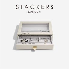 画像4: 【STACKERS】クラシック　ドロワー ジュエリーケース  リッド　Lid  オートミール　Oatmeal　天窓　引き出し　スタッカーズ (4)