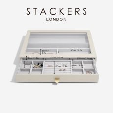 画像10: 【STACKERS】スーパーサイズ　ドロワー　グラス　リッド Glass Lid　ジュエリーケース  オートミール Oatmeal スタッカーズ (10)