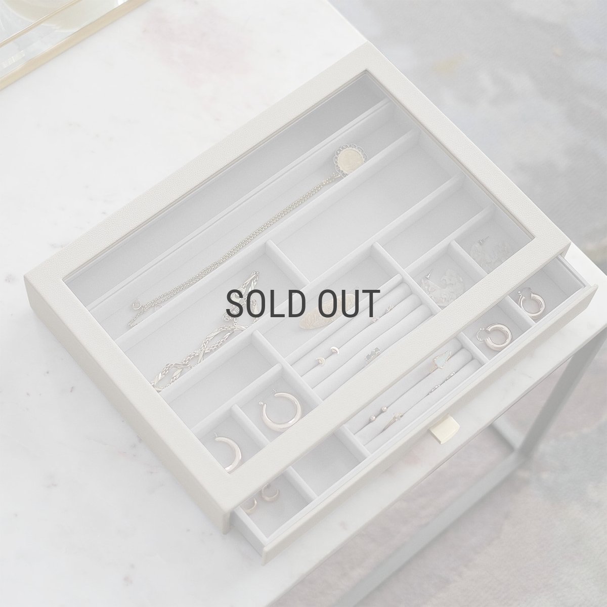 画像3: 【STACKERS】スーパーサイズ　ドロワー　グラス　リッド Glass Lid　ジュエリーケース  オートミール Oatmeal スタッカーズ (3)